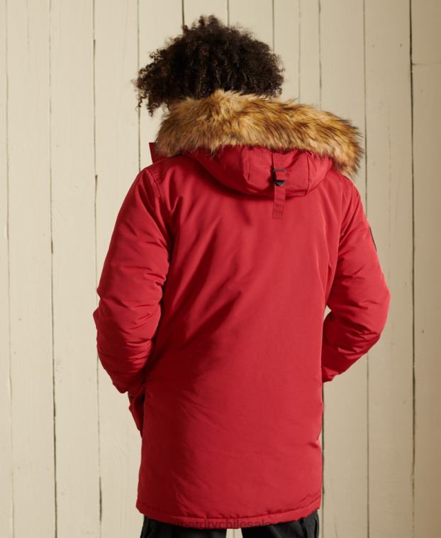 hombres Superdry rojo parka everest 2R68Z4571