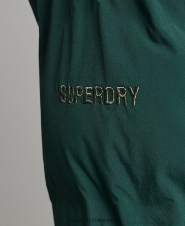 hombres Superdry verde abrigo acolchado boxy 2R68Z4543