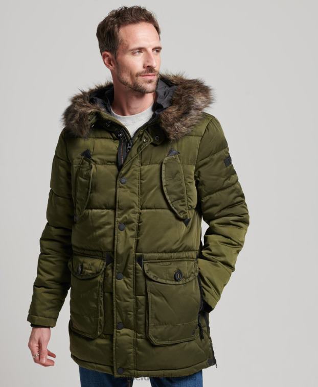 hombres Superdry verde parka chinook 2R68Z4513