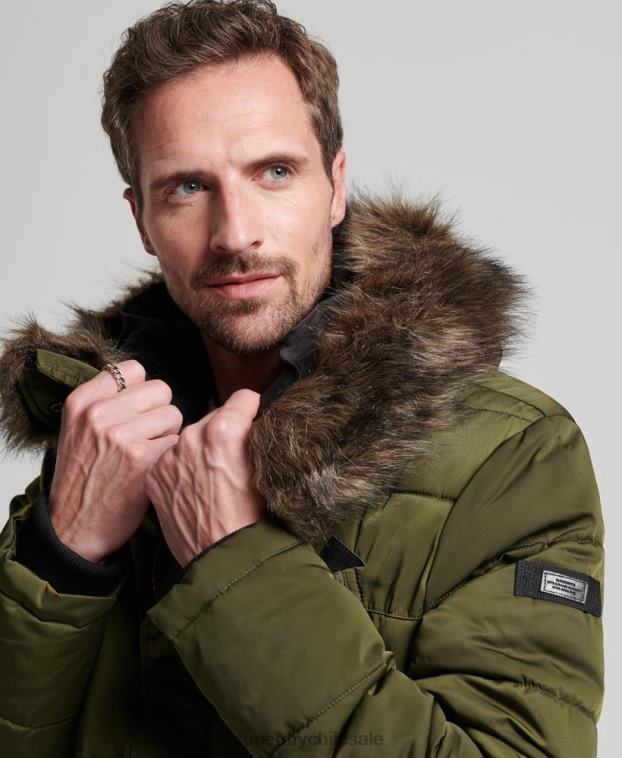 hombres Superdry verde parka chinook 2R68Z4513