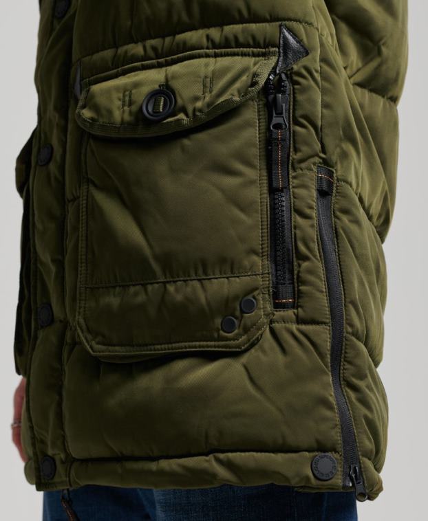 hombres Superdry verde parka chinook 2R68Z4513