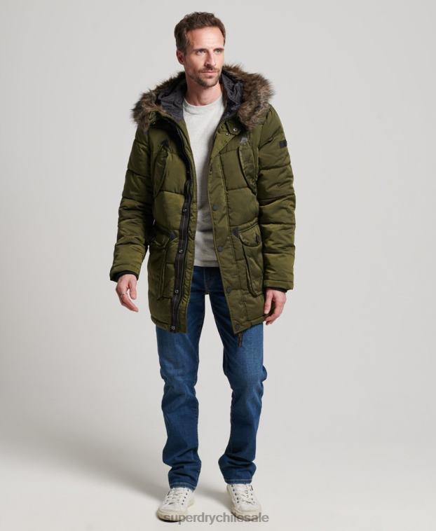 hombres Superdry verde parka chinook 2R68Z4513