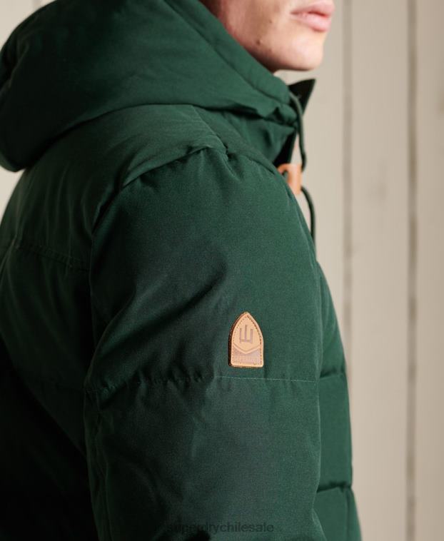 hombres Superdry verde parka de expedición de montaña 2R68Z4485