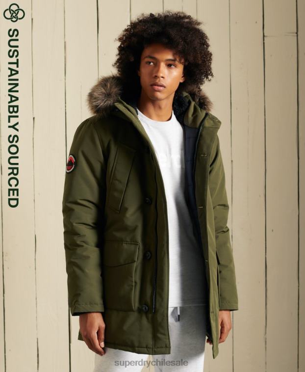hombres Superdry verde parka everest 2R68Z4739