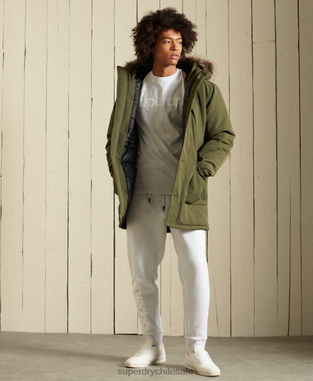 hombres Superdry verde parka everest 2R68Z4739