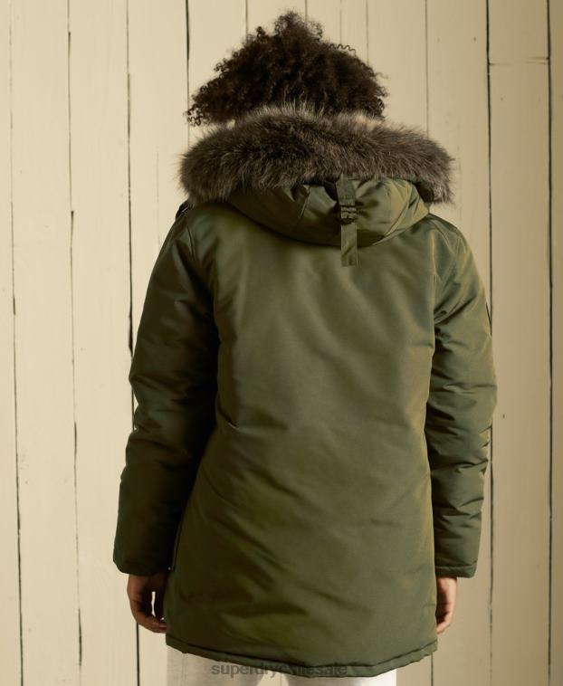 hombres Superdry verde parka everest 2R68Z4739