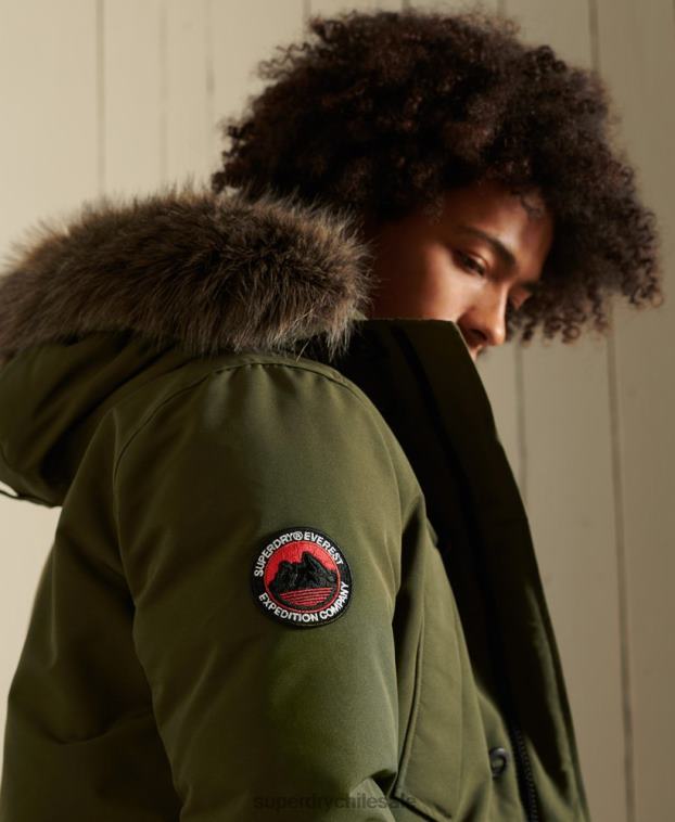 hombres Superdry verde parka everest 2R68Z4739