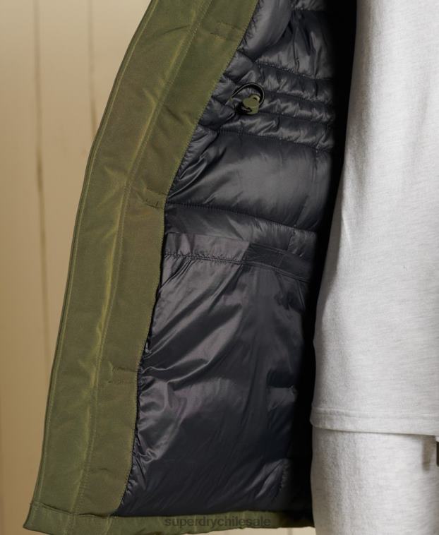 hombres Superdry verde parka everest 2R68Z4739