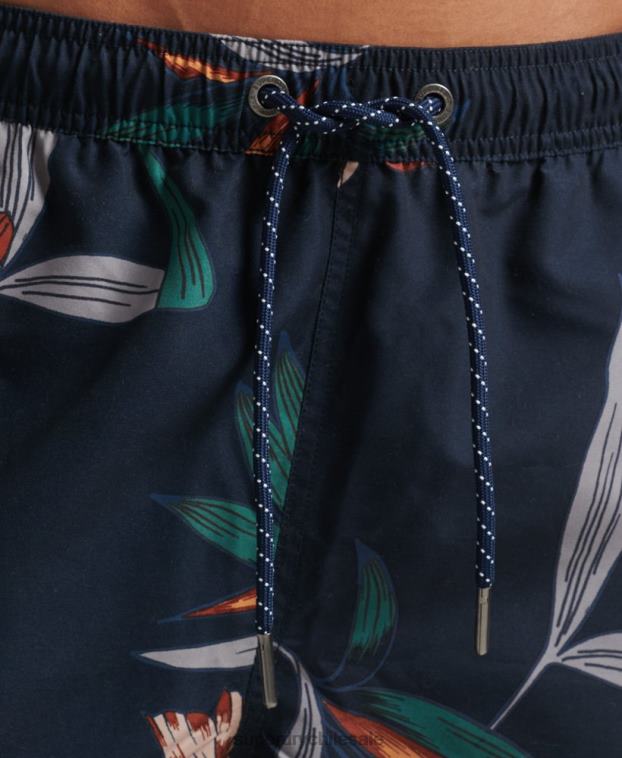 hombres Superdry Armada shorts de baño hawaianos reciclados 2R68Z40