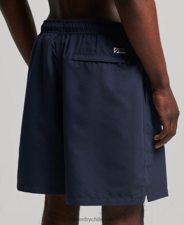 hombres Superdry Armada shorts de baño reciclados de 19 pulgadas con apliques 2R68Z409
