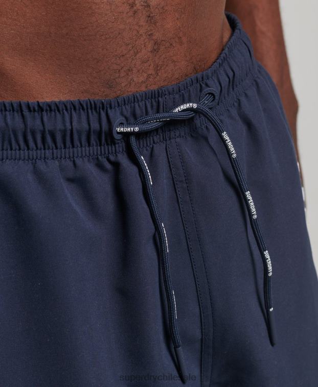 hombres Superdry Armada shorts de baño reciclados de 19 pulgadas con apliques 2R68Z409