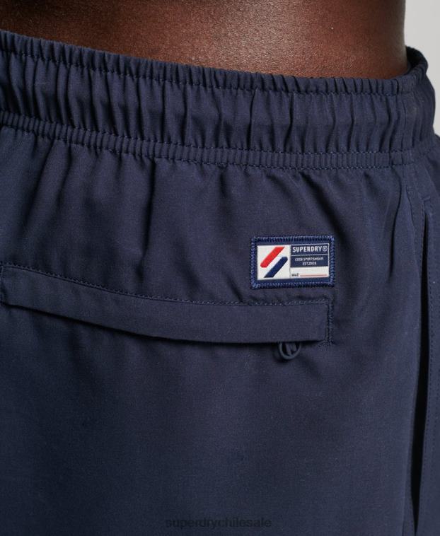 hombres Superdry Armada shorts de baño reciclados de 19 pulgadas con apliques 2R68Z409