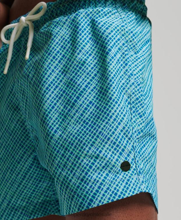 hombres Superdry azul claro shorts de playa reciclados studios 2R68Z443