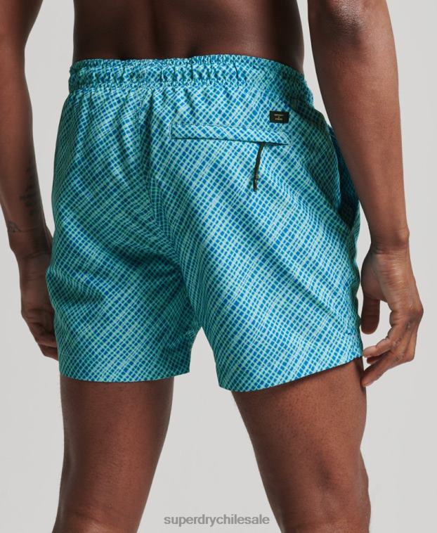 hombres Superdry azul claro shorts de playa reciclados studios 2R68Z443