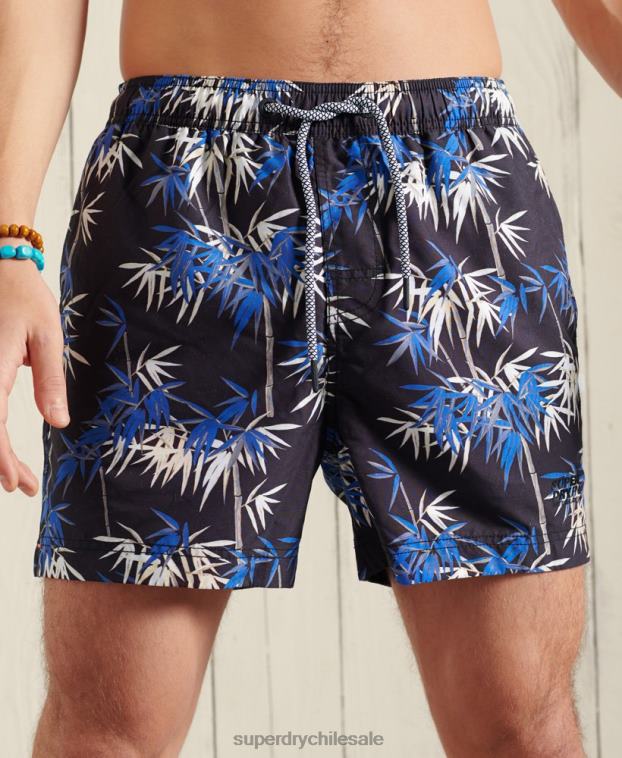 hombres Superdry azul claro shorts de playa super 5s de voley playa 2R68Z446