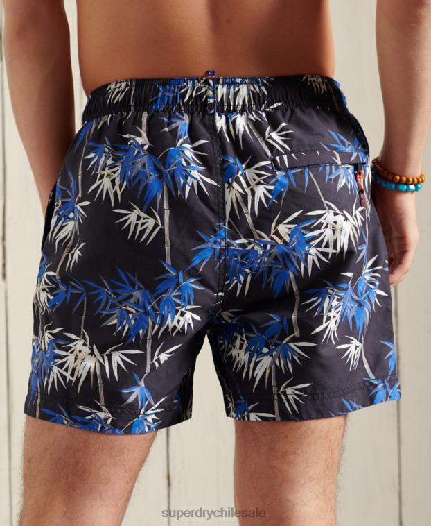 hombres Superdry azul claro shorts de playa super 5s de voley playa 2R68Z446