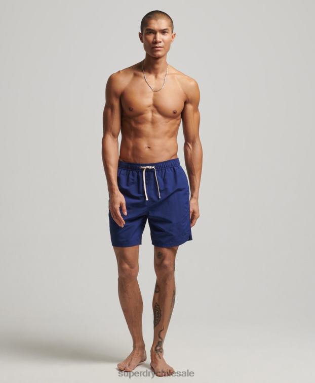 hombres Superdry azul shorts de baño reciclados con ripstop 2R68Z106