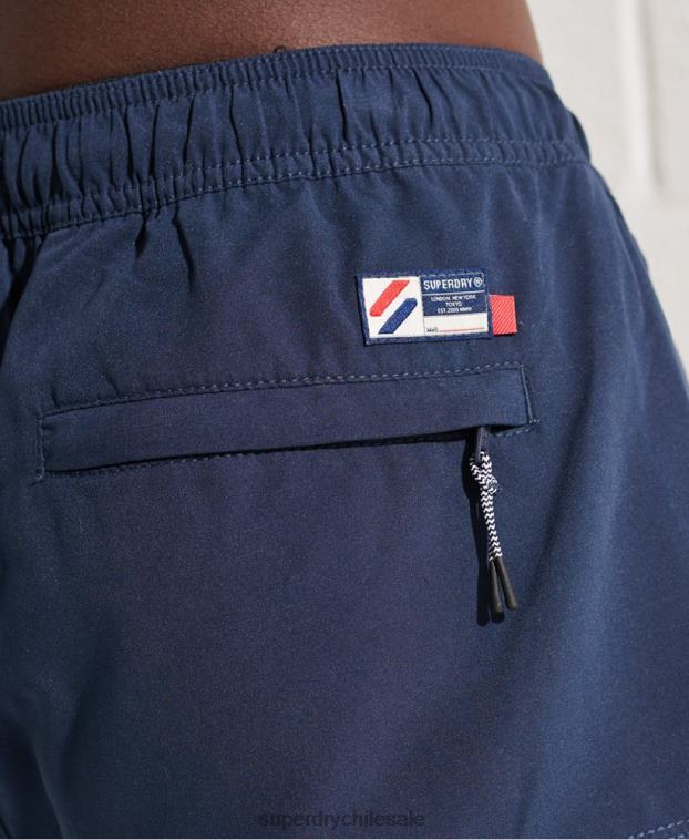 hombres Superdry azul shorts de baño serie tri 2R68Z432