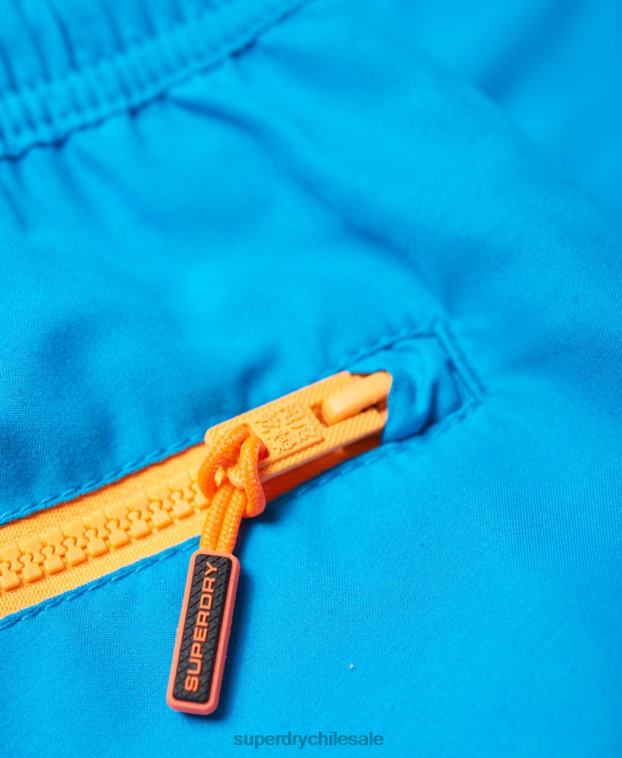 hombres Superdry azul shorts de playa de polo acuático 2R68Z444