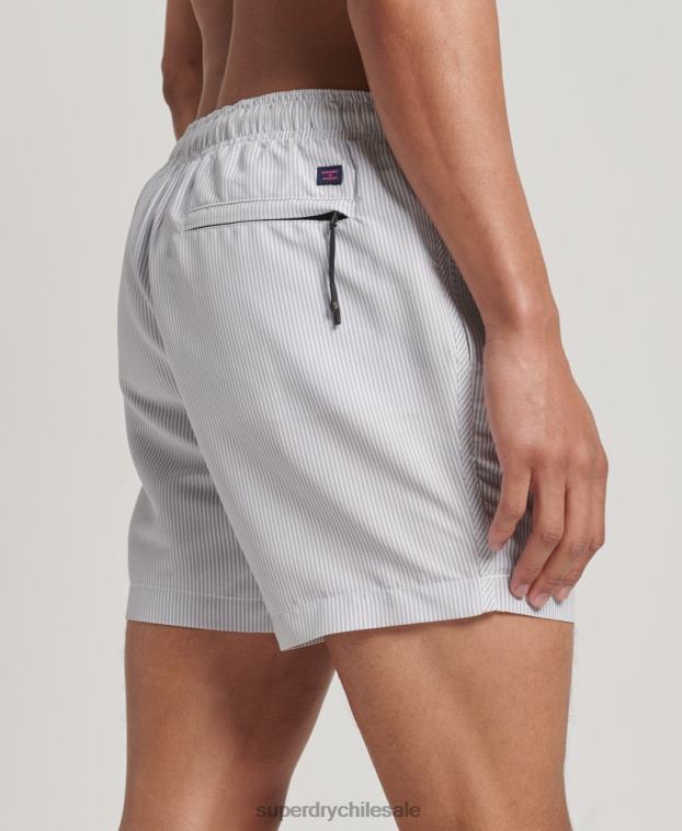 hombres Superdry gris shorts de baño reciclados 2R68Z12