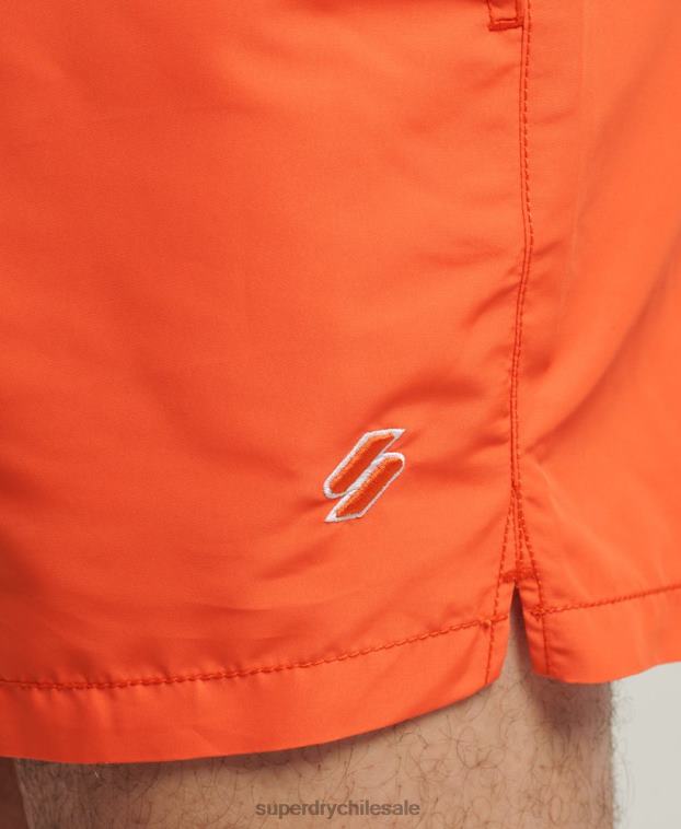hombres Superdry naranja código esencial shorts de baño reciclados de 15 pulgadas 2R68Z429