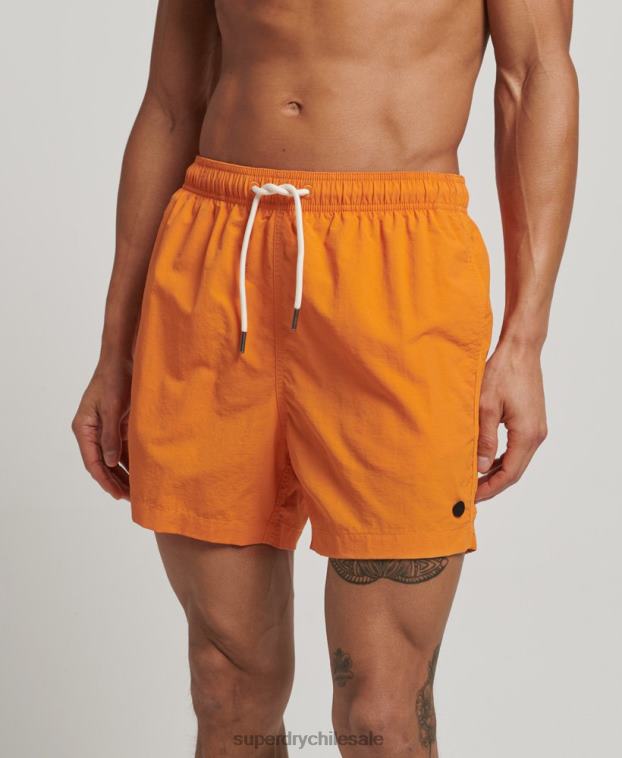 hombres Superdry naranja shorts de baño reciclados 2R68Z102