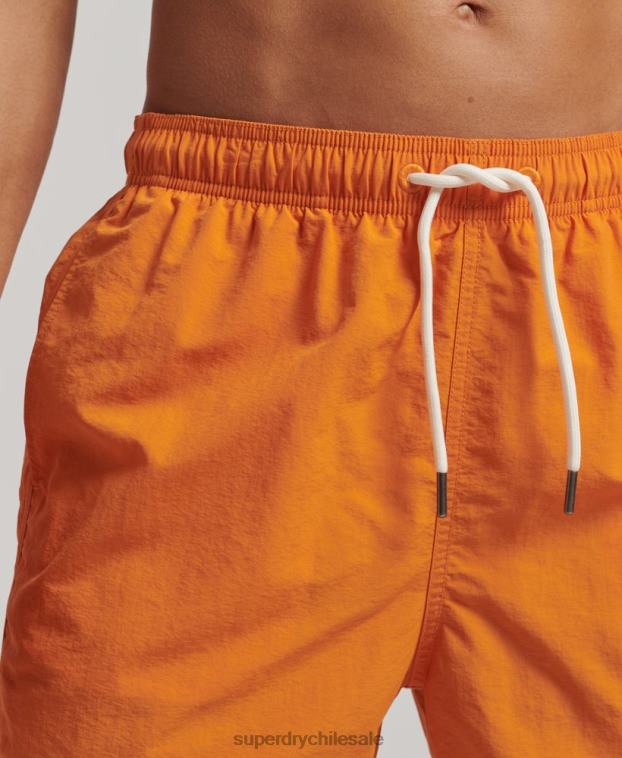hombres Superdry naranja shorts de baño reciclados 2R68Z102
