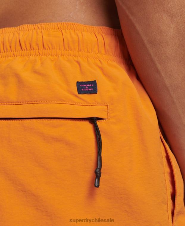 hombres Superdry naranja shorts de baño reciclados 2R68Z102