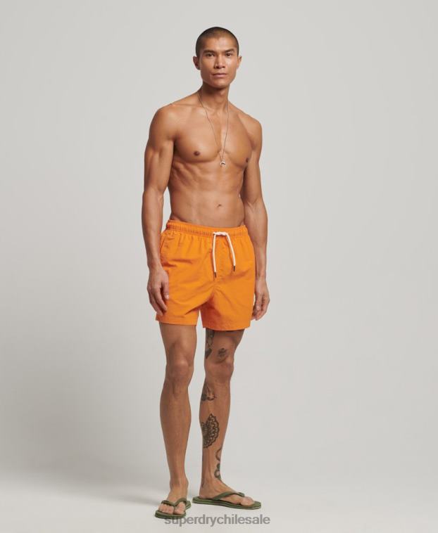 hombres Superdry naranja shorts de baño reciclados 2R68Z102