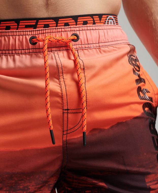 hombres Superdry naranja shorts de playa de volley estatal 2R68Z438