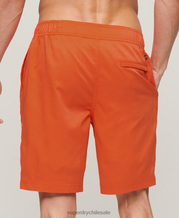 hombres Superdry naranja shorts de playa reciclados con ropa deportiva 2R68Z13