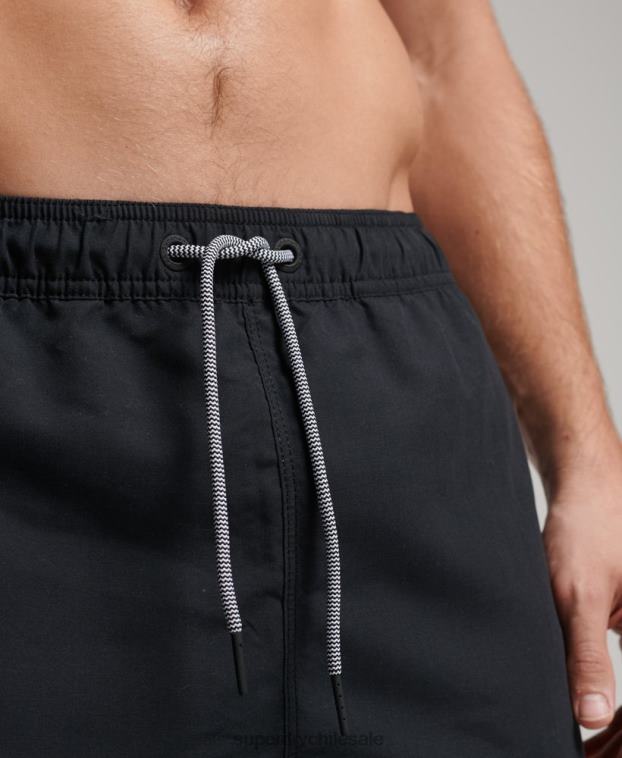 hombres Superdry negro shorts de baño serie tri 2R68Z420