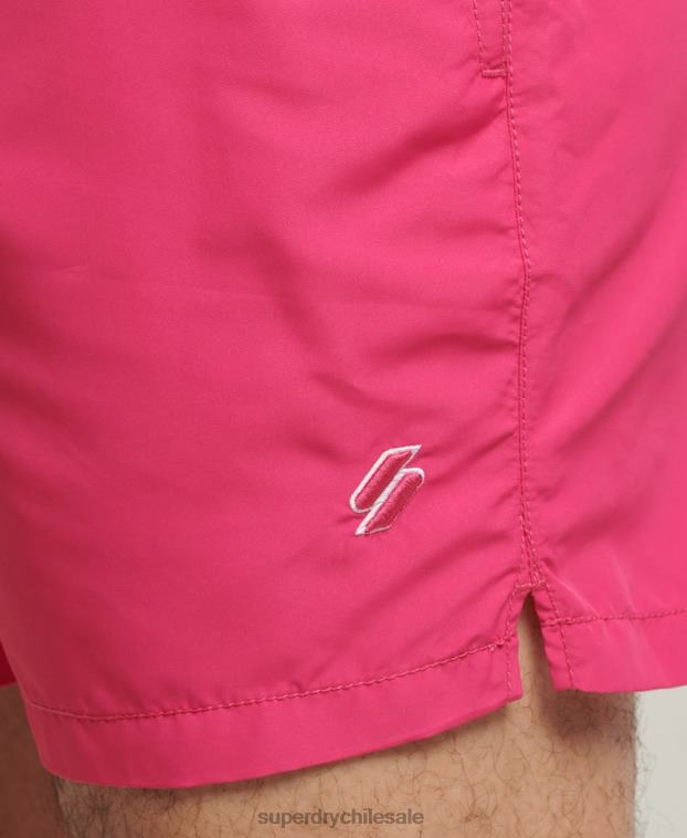 hombres Superdry rosa código esencial shorts de baño reciclados de 15 pulgadas 2R68Z435