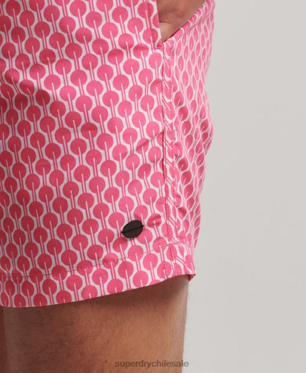hombres Superdry rosa shorts de baño reciclados 2R68Z388