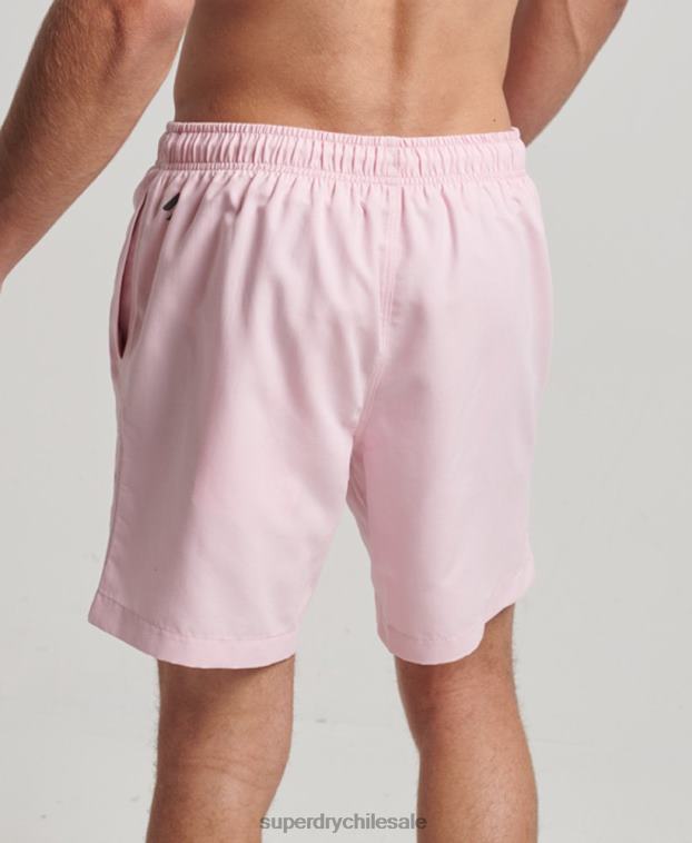 hombres Superdry rosa shorts de baño reciclados core sport de 17 pulgadas 2R68Z405