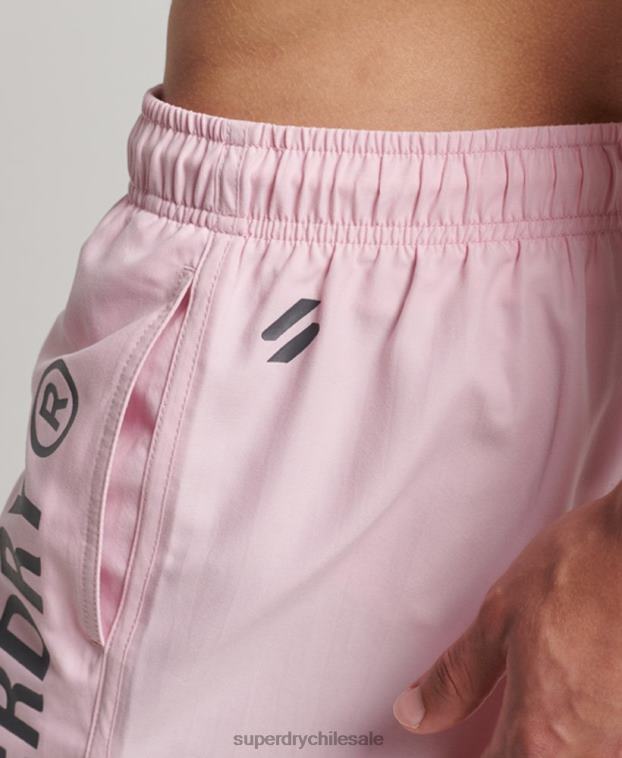 hombres Superdry rosa shorts de baño reciclados core sport de 17 pulgadas 2R68Z405