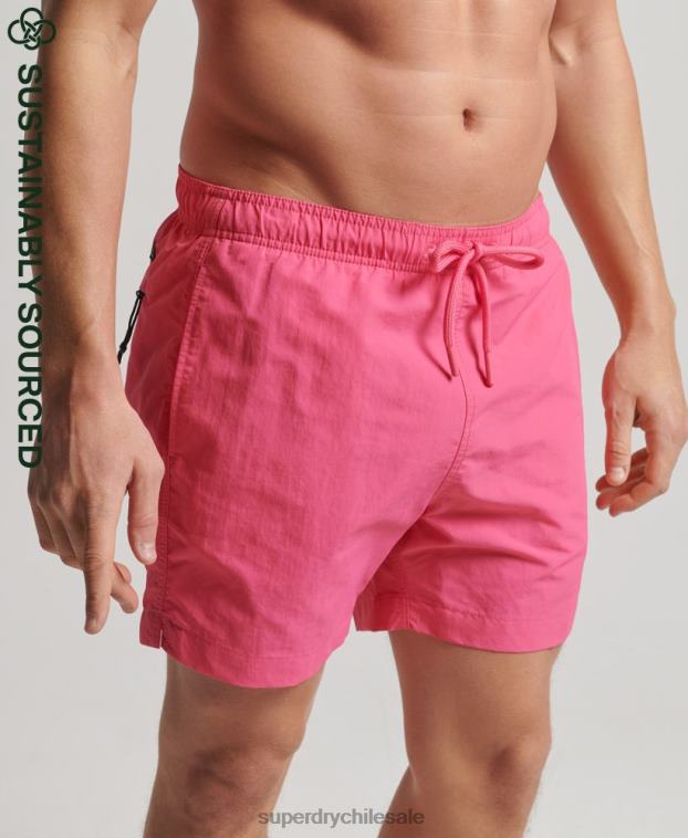 hombres Superdry rosa shorts de playa reciclados studios 2R68Z415