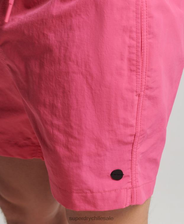 hombres Superdry rosa shorts de playa reciclados studios 2R68Z415