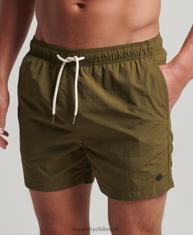 hombres Superdry verde shorts de baño reciclados 2R68Z112