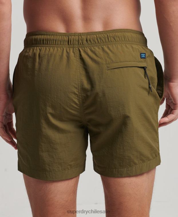 hombres Superdry verde shorts de baño reciclados 2R68Z112