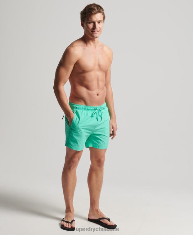 hombres Superdry verde shorts de playa reciclados studios 2R68Z417