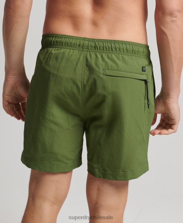 hombres Superdry verde shorts de playa reciclados studios 2R68Z442