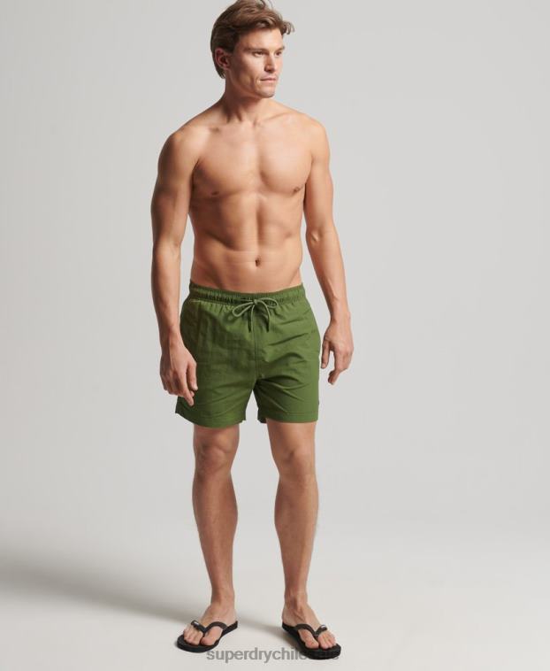 hombres Superdry verde shorts de playa reciclados studios 2R68Z442