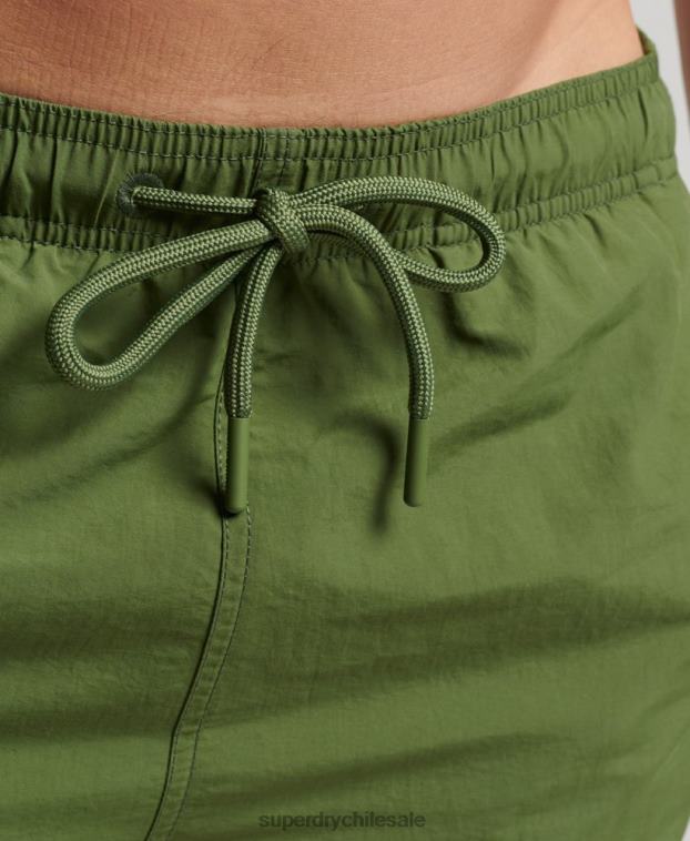 hombres Superdry verde shorts de playa reciclados studios 2R68Z442