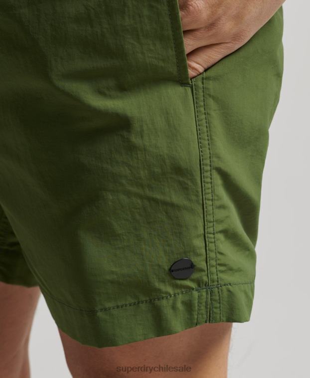 hombres Superdry verde shorts de playa reciclados studios 2R68Z442