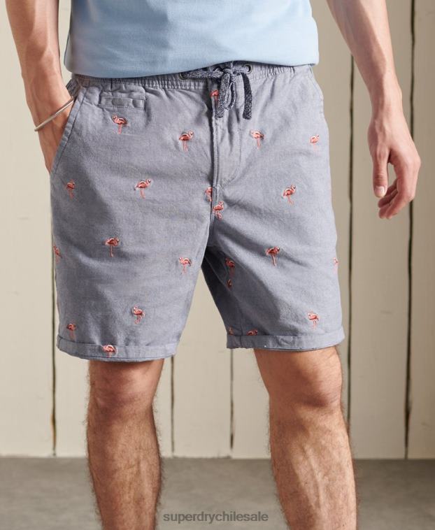 hombres Superdry Armada pantalones cortos bordados por todo el sol 2R68Z368