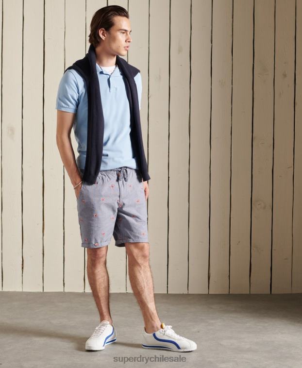 hombres Superdry Armada pantalones cortos bordados por todo el sol 2R68Z368