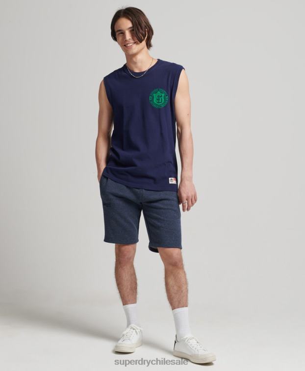 hombres Superdry Armada shorts de algodón orgánico con logo vintage 2R68Z311
