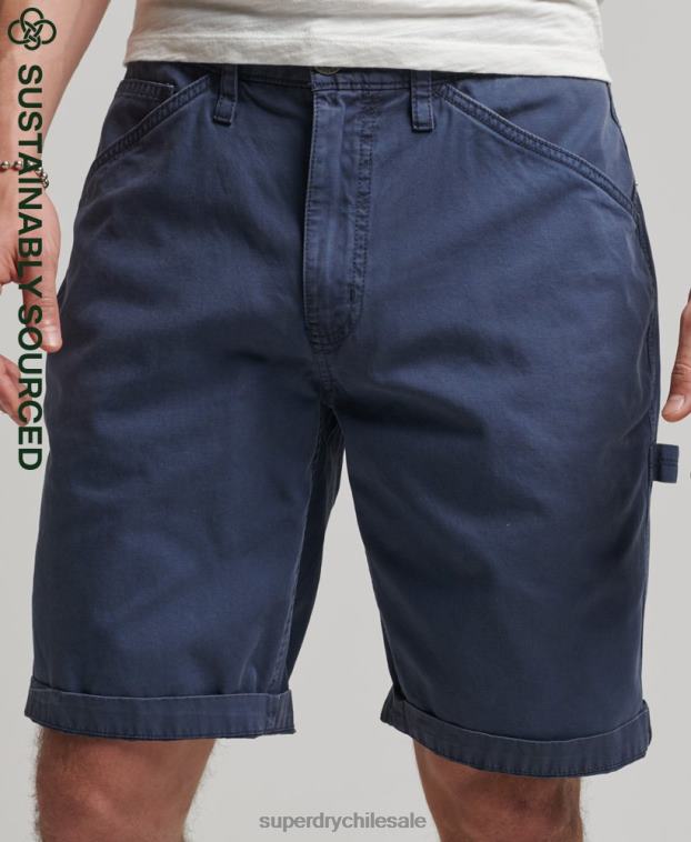 hombres Superdry Armada shorts de carpintero vintage de algodón orgánico 2R68Z358