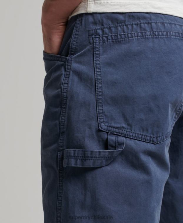hombres Superdry Armada shorts de carpintero vintage de algodón orgánico 2R68Z358
